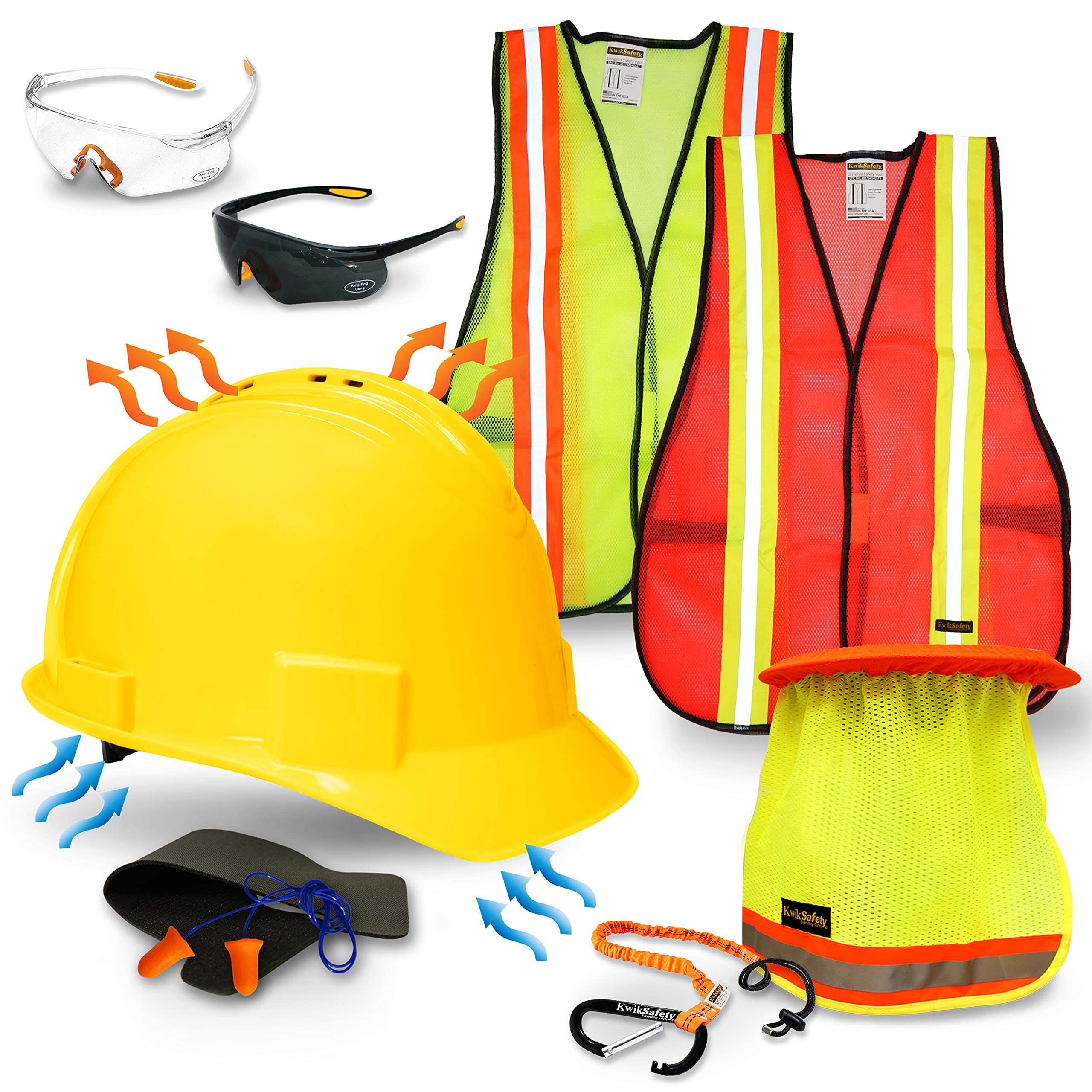 ANSI OSHA Type 1 Class C Hard Hat Available in Full Brim, Cap Style or Climbing Style