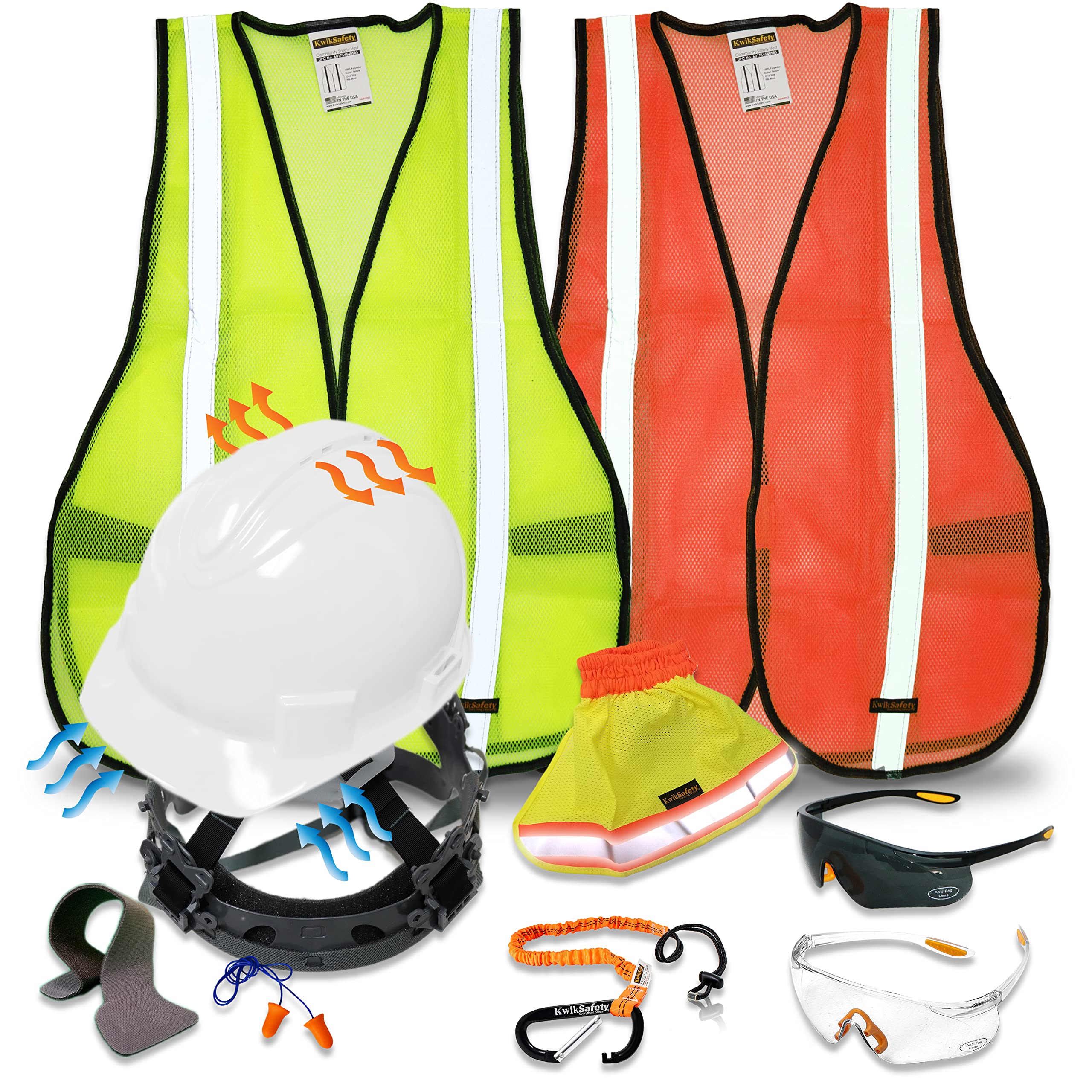 ANSI OSHA Type 1 Class C Hard Hat Available in Full Brim, Cap Style or Climbing Style