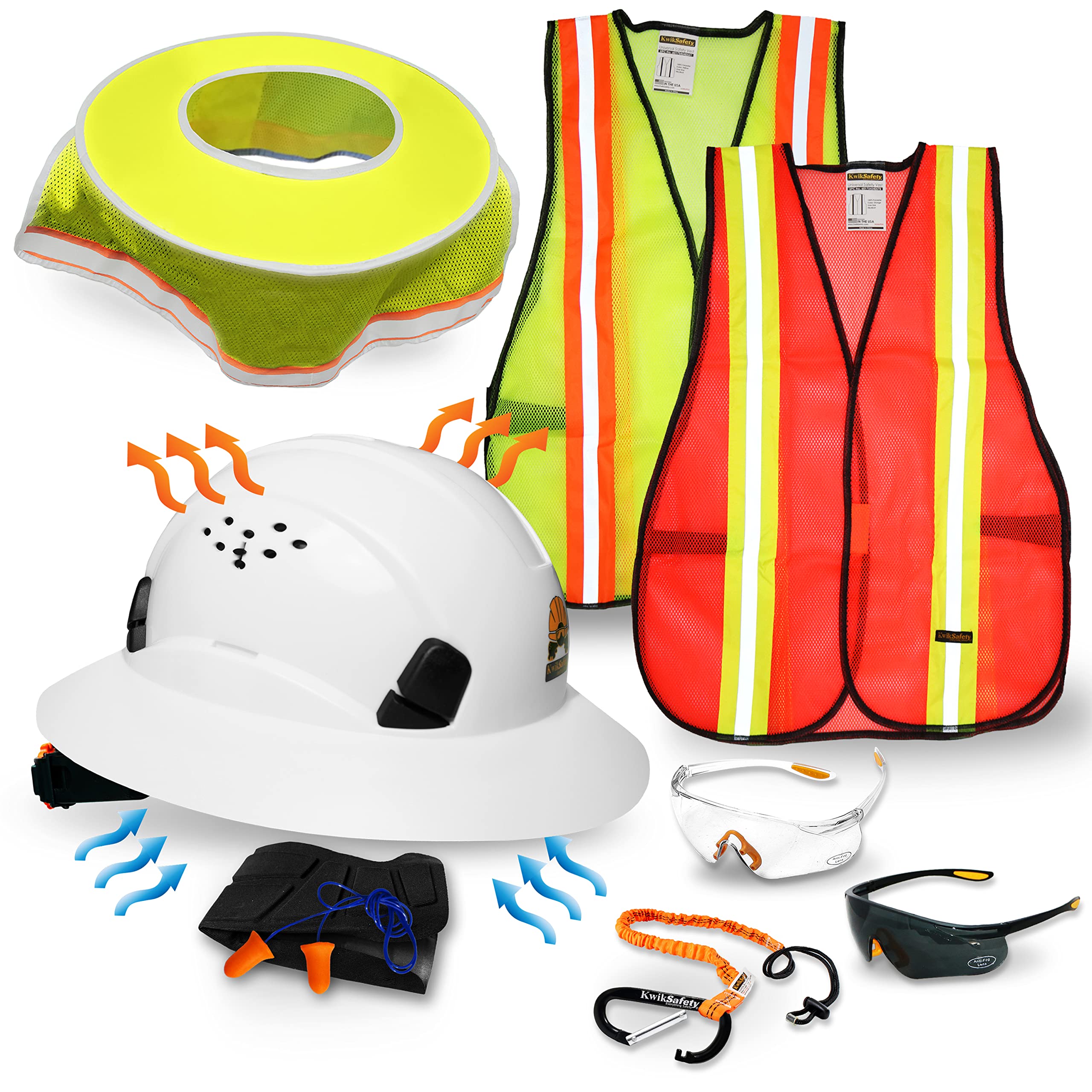 ANSI OSHA Type 1 Class C Hard Hat Available in Full Brim, Cap Style or Climbing Style