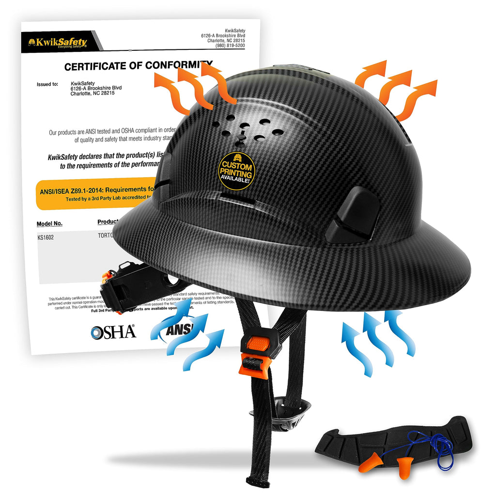 ANSI OSHA Type 1 Class C Hard Hat Available in Full Brim, Cap Style or Climbing Style